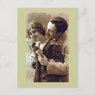 Frans Retro Romantisch Briefkaart