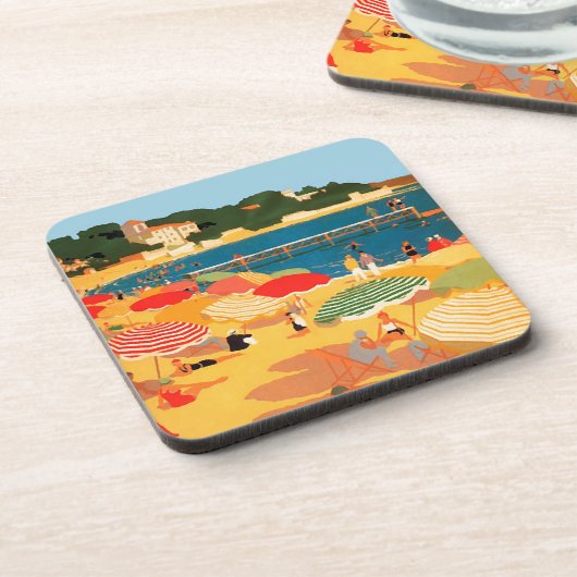 Frans Riviera Beach Bier Onderzetter (Linkerzijde)
