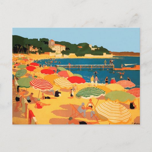  Frans Riviera Beach Briefkaart (Voorkant)