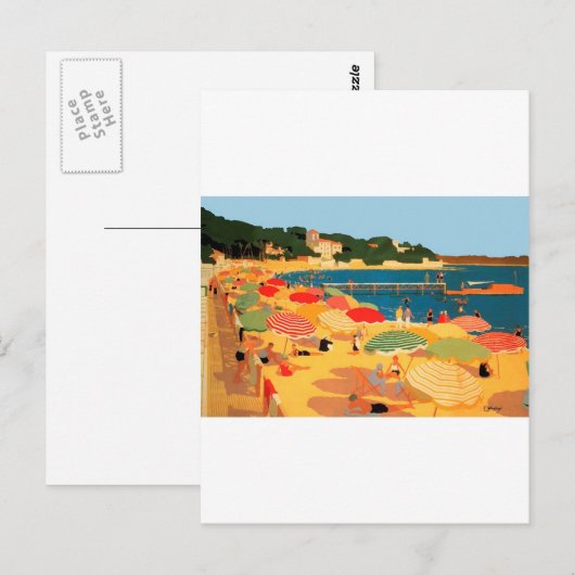  Frans Riviera Beach Briefkaart (Voorkant / Achterkant)