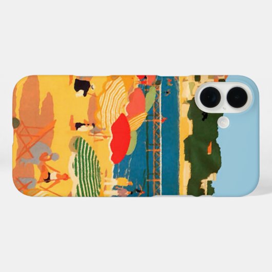 Frans Riviera Beach Case-Mate iPhone Case (Achterkant (horizontaal))