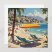  Frans Riviera Beach Feestdagenkaart (Voorkant / Achterkant)