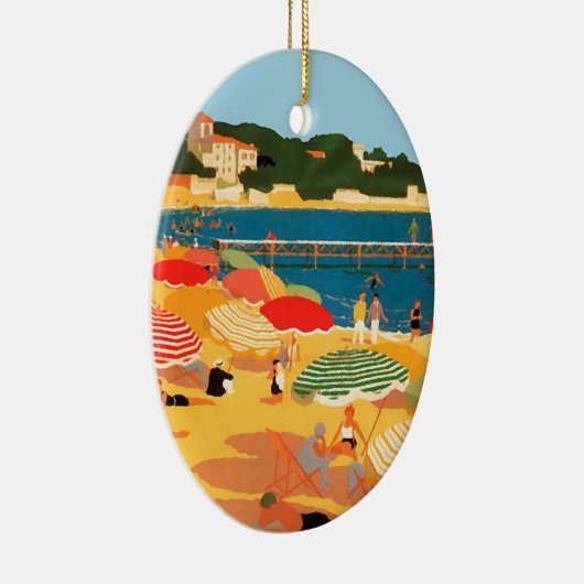  Frans Riviera Beach Keramisch Ornament (Rechts)