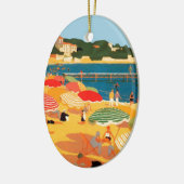  Frans Riviera Beach Keramisch Ornament (Links)
