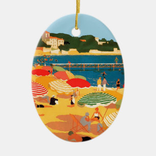 Frans Riviera Beach Keramisch Ornament