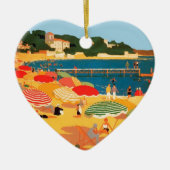 Frans Riviera Beach Keramisch Ornament (Voorkant)