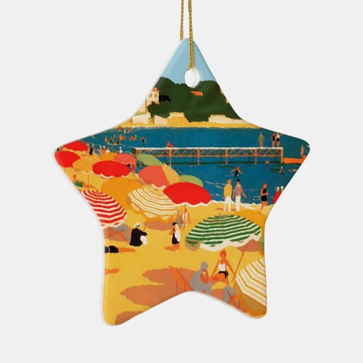  Frans Riviera Beach Keramisch Ornament (Rechts)