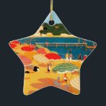 Frans Riviera Beach Keramisch Ornament<br><div class="desc">Frans toeristisch reclamewezen</div>