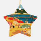  Frans Riviera Beach Keramisch Ornament (Voorkant)