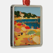 Frans Riviera Beach Metalen Ornament (Rechts)