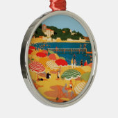  Frans Riviera Beach Metalen Ornament (Rechts)