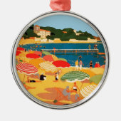  Frans Riviera Beach Metalen Ornament (Voorkant)