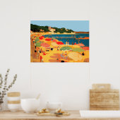Frans Riviera Beach Poster (Keuken)