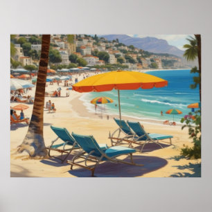 Frans Riviera Beach Poster