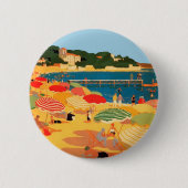  Frans Riviera Beach Ronde Button 5,7 Cm (Voorkant)