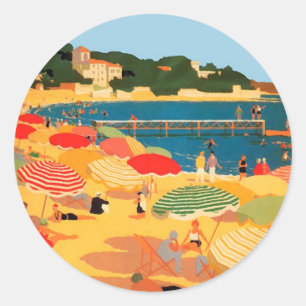  Frans Riviera Beach Ronde Sticker