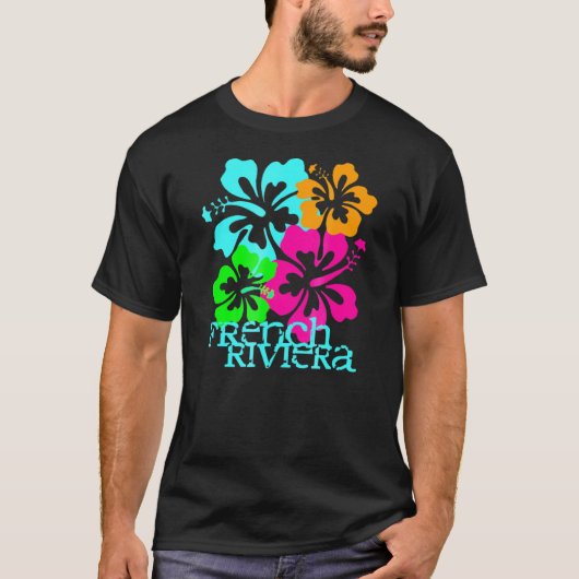 Frans Riviera Beach Tropical Travel Surf T-shirt (Voorkant)