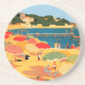  Frans Riviera Beach Zandsteen Onderzetter (Voorkant)