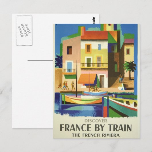 Frans Riviera door Briefkaart van reisaffiche (Voorkant / Achterkant)