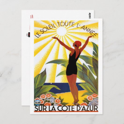  Frans Riviera, Frankrijk - Briefkaart (Voorkant / Achterkant)