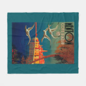 Frans Riviera Travel poster # 1 Fleece Deken (Voorkant (Horizontaal))