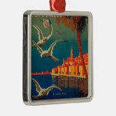 Frans Riviera Travel poster # 1 Metalen Ornament (Rechts)