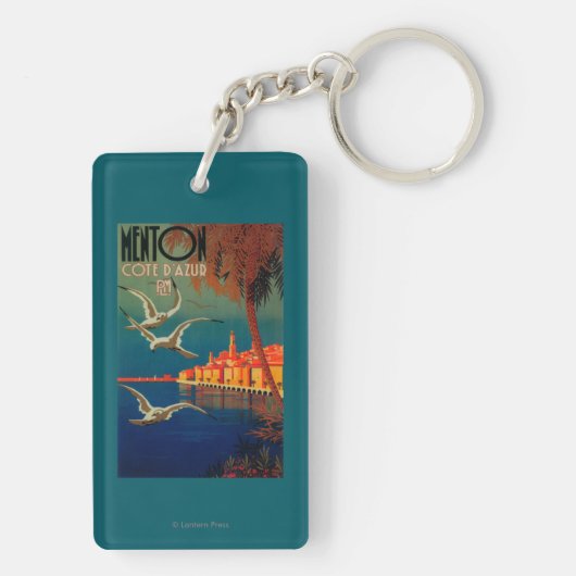 Frans Riviera Travel poster # 1 Sleutelhanger (achterkant)