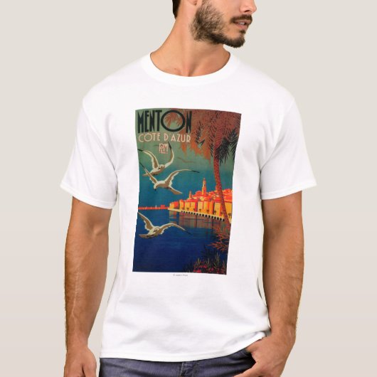 Frans Riviera Travel poster # 1 T-shirt (Voorkant)