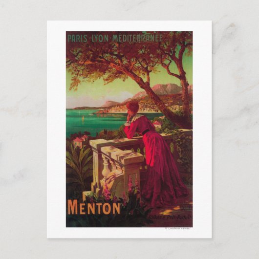 Frans Riviera Travel poster # 2 Briefkaart (Voorkant)