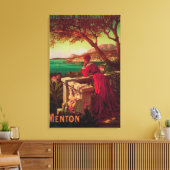 Frans Riviera Travel poster # 2 Canvas Afdruk (Insitu (Woonkamer))