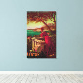Frans Riviera Travel poster # 2 Canvas Afdruk (Insitu (Houten vloer))
