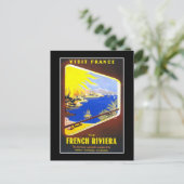 Frans Riviera Vintage Travel Briefkaart (Staand voorkant)