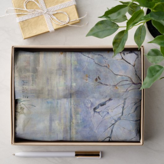 Frans rivierlandschap door Julia Beck Tissuepapier (Geschenk)