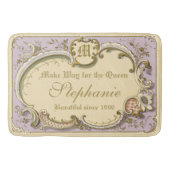 Frans Rococo Boudoir Elegant Lijst Gold Lila Badmat (Voorkant)