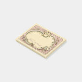 Frans Rococo Elegant Lijst Antiek Gold Pink Post-it® Notes (Schuin)