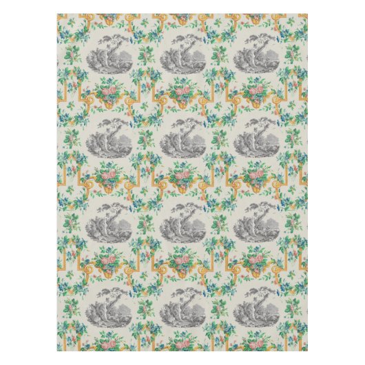 Frans Rococo François Boucher Vignet Pattern Tafelkleed (Voorkant)