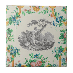 Frans Rococo François Boucher Vignet Pattern Tegeltje