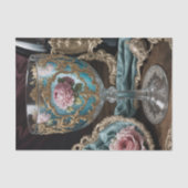 Frans Rococo Wine Goblet Decoupage Papier (Voorkant)