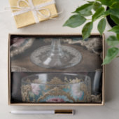 Frans Rococo Wine Goblet Decoupage Papier (Geschenk)