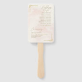 Frans Romance Wedding Program Blush ID870 Handwaaier (Achterkant)