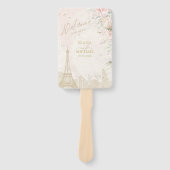 Frans Romance Wedding Program Blush ID870 Handwaaier (Voorkant)