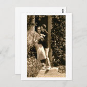 Frans Romantisch Liefde Kus  Briefkaart (Voorkant / Achterkant)