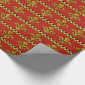 Frans rood goud Fleur de Lis Cadeaupapier (Hoek)