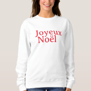 Frans rood Joyeux Noël Kerstmis Vrouwen Trui