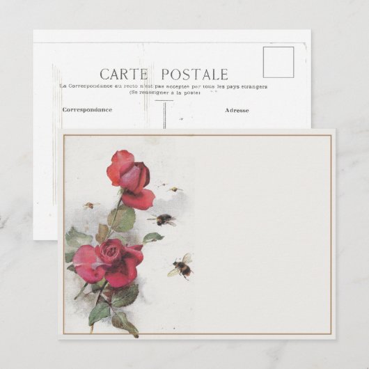 Frans Roos bijengrens blanco Briefkaart (Voorkant / Achterkant)