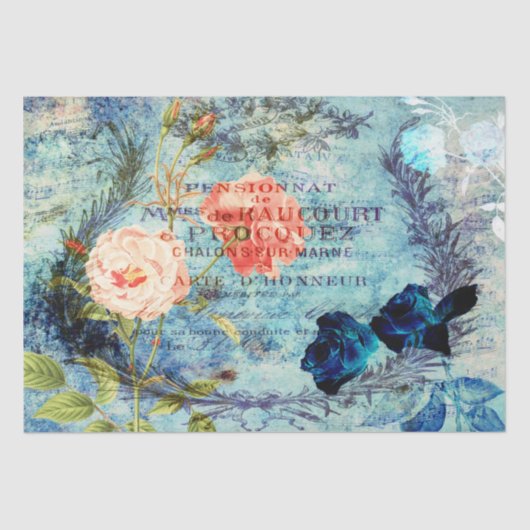  Frans Roos Blauw dekletpapier Tissuepapier (Voorkant)