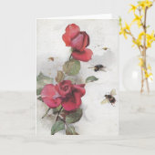  Frans Roos Bumblebee Blank Wenskaart Kaart (Gele Bloem)