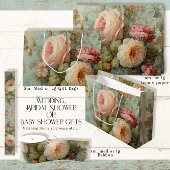 Frans Roos Floral Blauw Roze Vrijgezellenfeest Groot Cadeauzakje