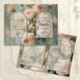 Frans Roos Floral Elegant Classic Wedding Programm