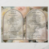 Frans Roos Floral Elegant Classic Wedding Programm (Achterkant)